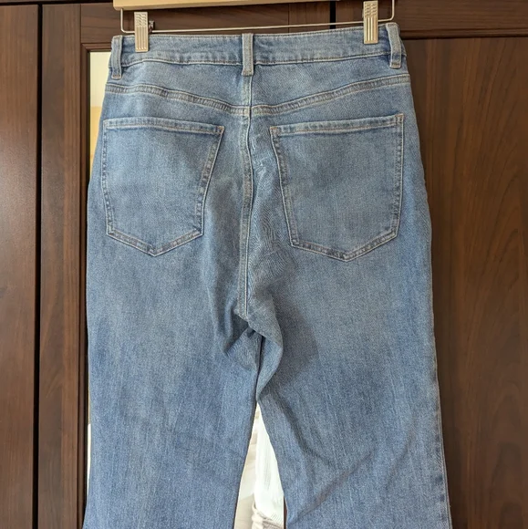 Garage Denim Light Wash Blue Jeans Flared High Waisted Size 7 / 28 NWOT - Picture 4 of 15